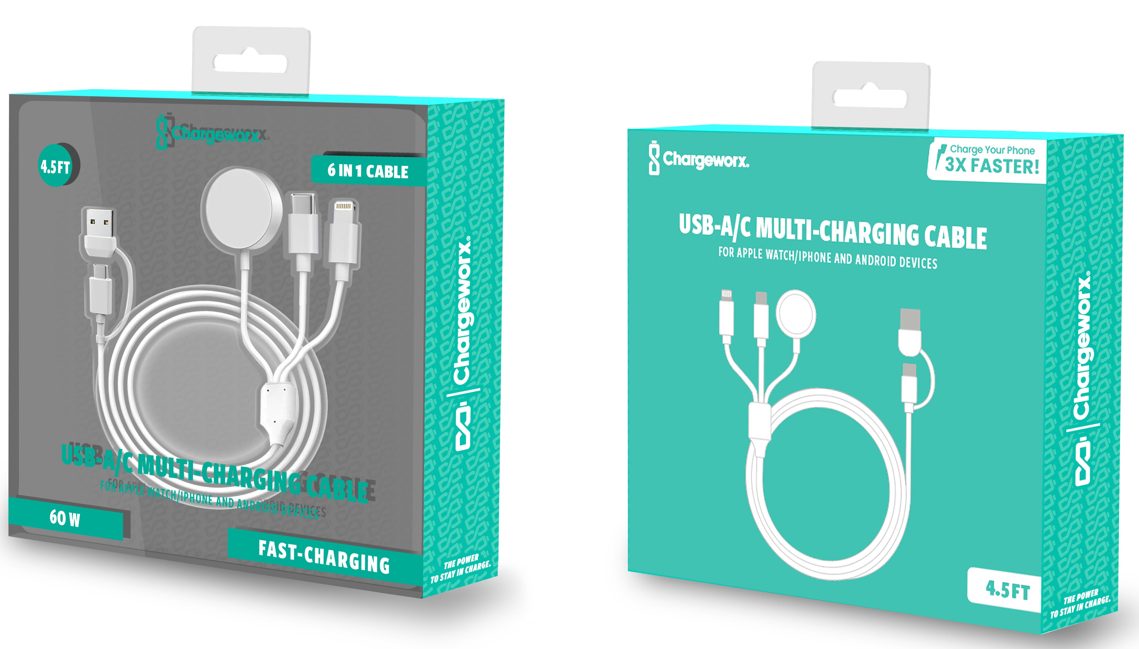 Chargeworx 6 in 1 + Apple Watch Charger