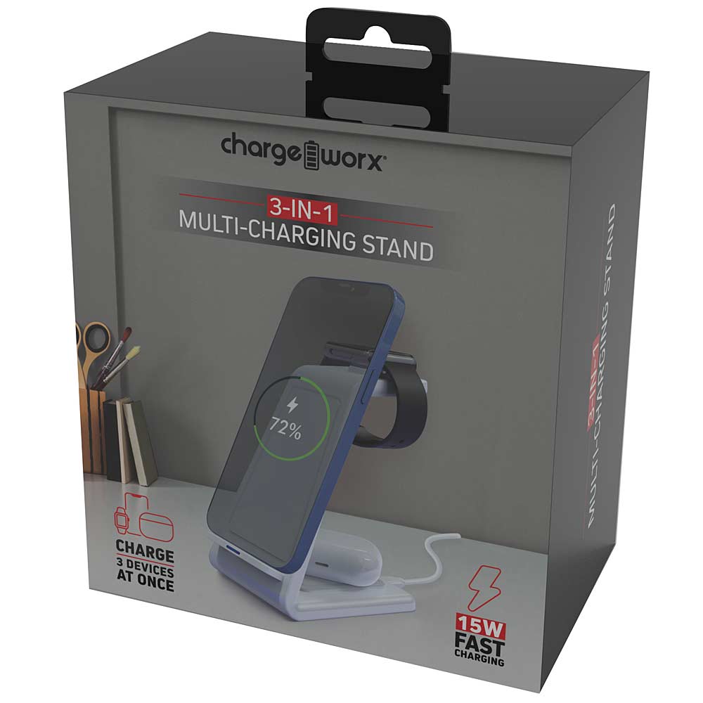 Chargeworx 3-In-1 Multi-Charging Stand
