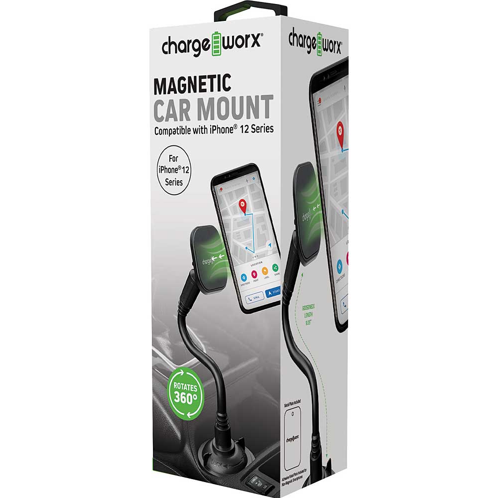Chargeworx Universal Magnetic Cupholder Car Mount