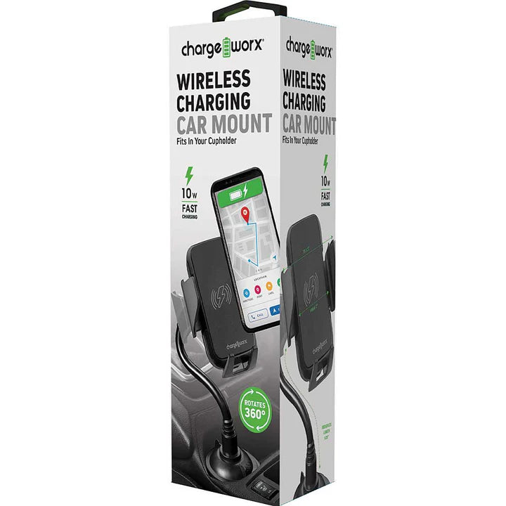 Chargeworx Wireless Qi Universal Cupholder Charger
