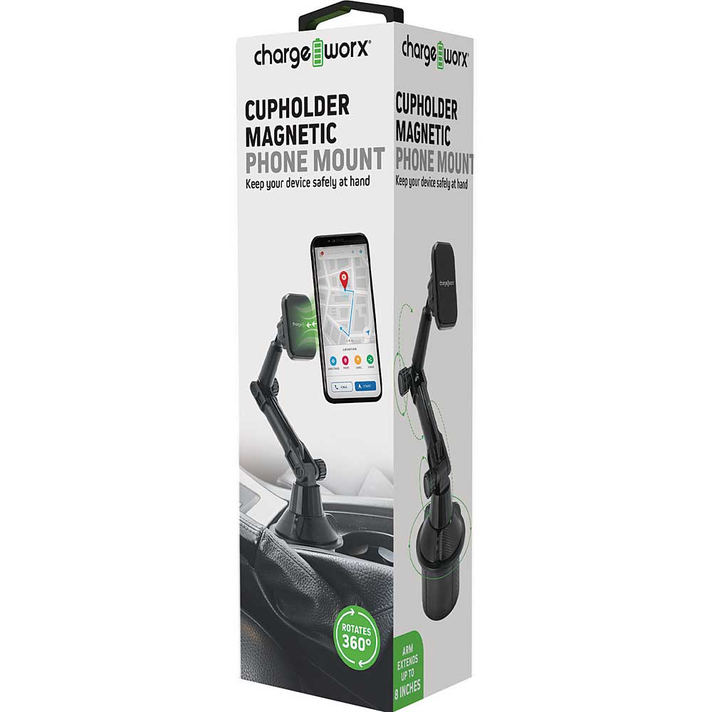 Chargeworx Universal Magnetic Cupholder Car Mount