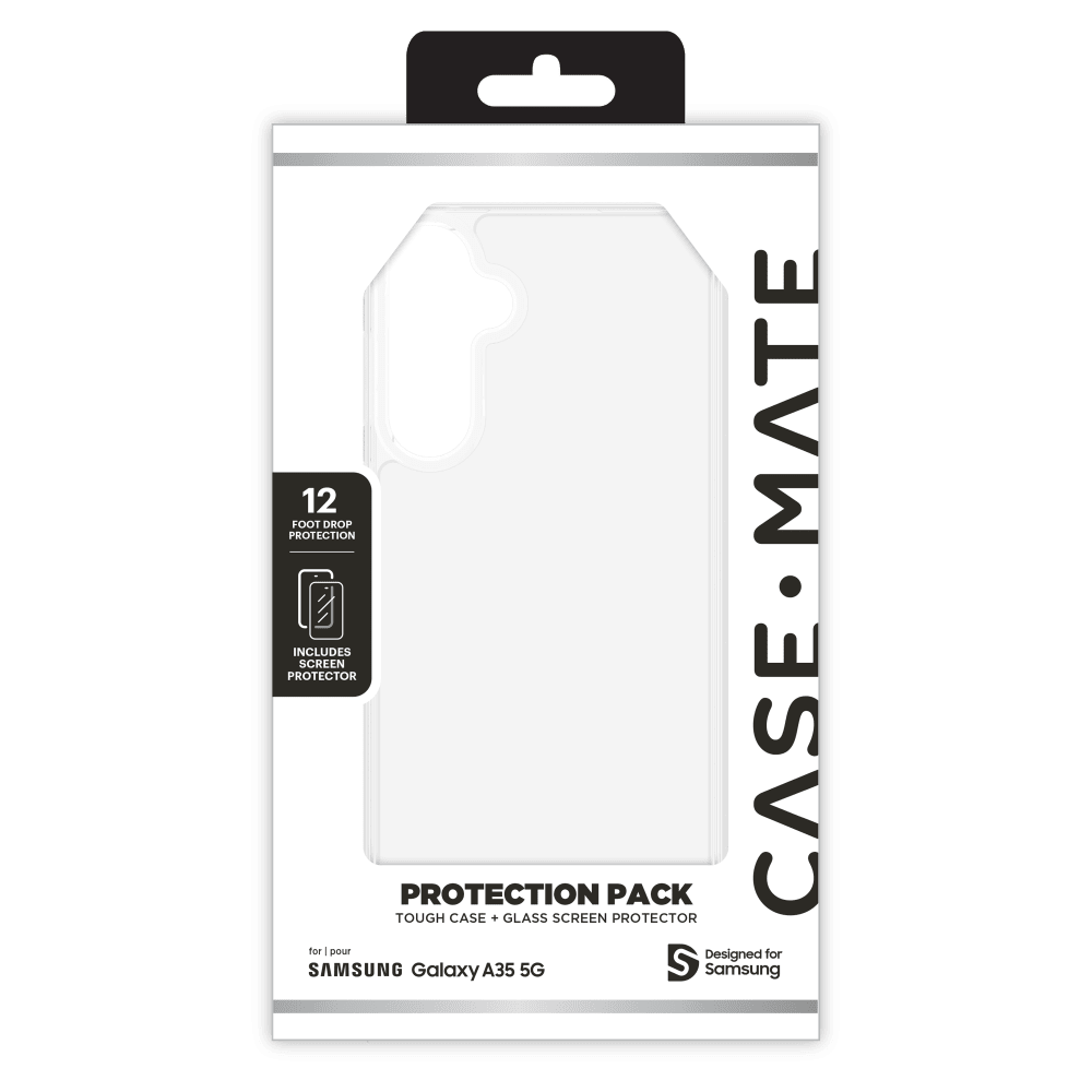 Case-Mate - Protection Pack Tough Case and Glass Screen Protector for Samsung Galaxy A35 5G