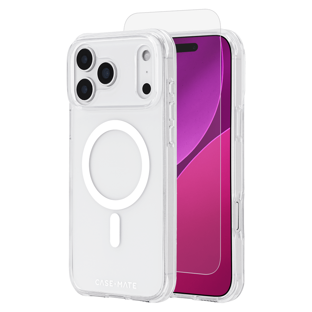 Case-Mate - Protection Pack Tough MagSafe Case and Glass Screen Protector for Apple iPhone 17 Pro Max - Clear