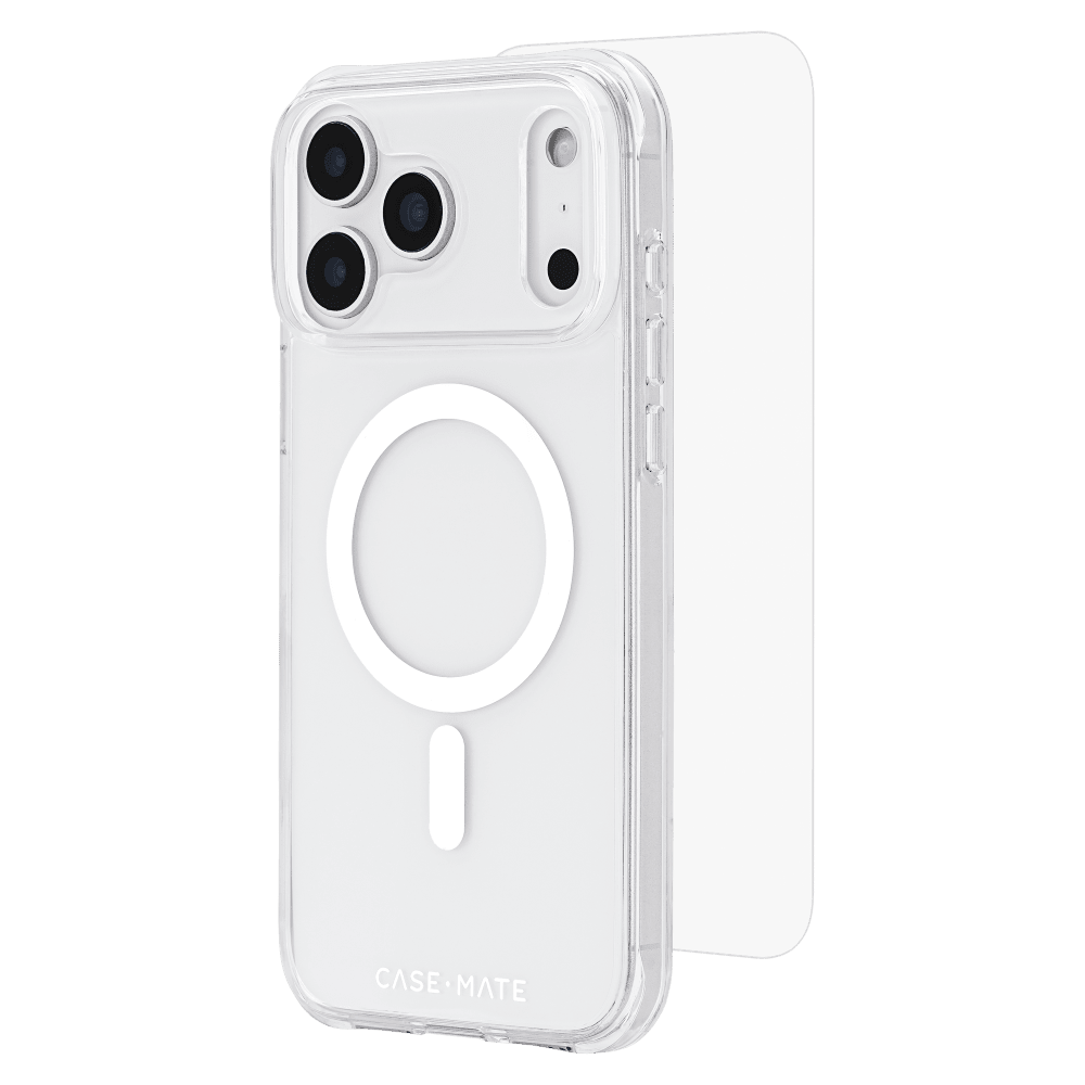 Case-Mate - Protection Pack Tough MagSafe Case and Glass Screen Protector for Apple iPhone 17 Pro Max - Clear