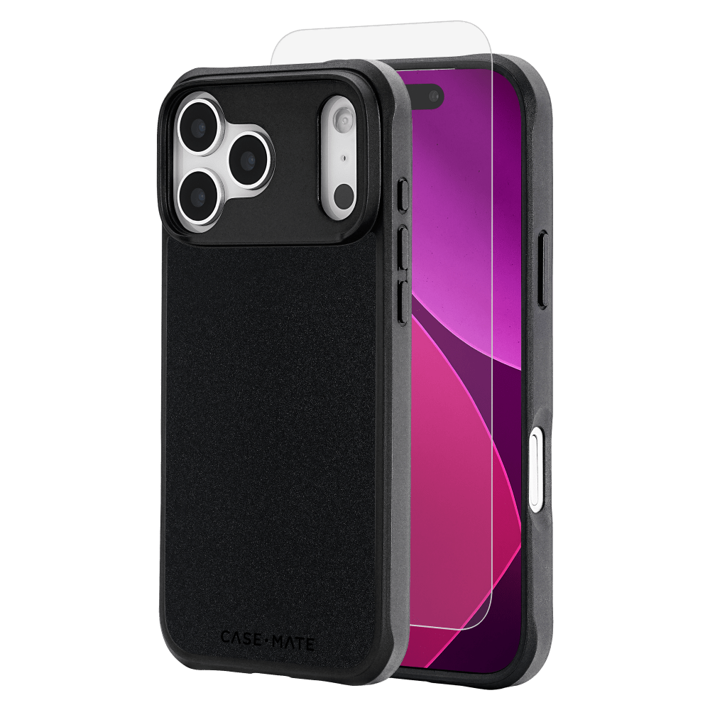 Case-Mate - Protection Pack Tough MagSafe Case and Glass Screen Protector for Apple iPhone 17 Pro Max - Black