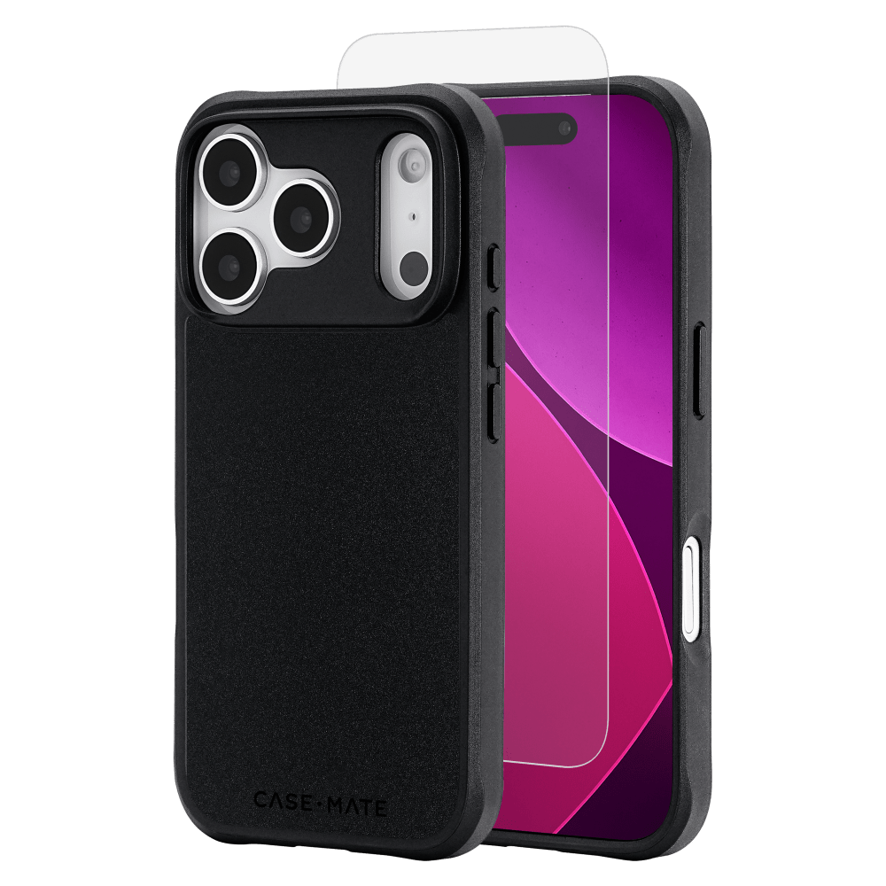 Case-Mate - Protection Pack Tough MagSafe Case and Glass Screen Protector for Apple iPhone 17 Pro - Black