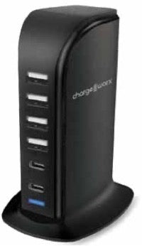 Chargeworx 6 Ports Desktop Charging Station
