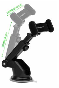 Chargeworx Universal Clamp Car Mount for Smartphones