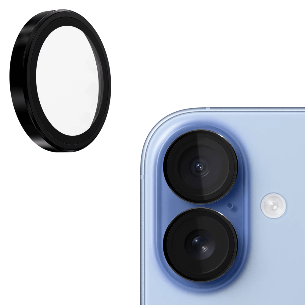 Gadget Guard - Glass Camera Lens Protector for Apple iPhone 17 - Black