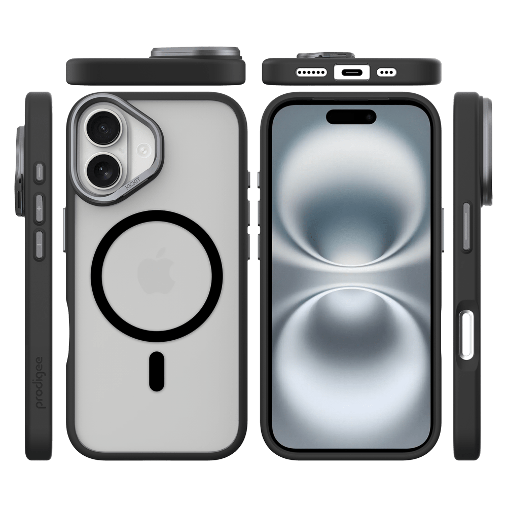 Prodigee - KickIt MagSafe Case for Apple iPhone 17 Series - Black