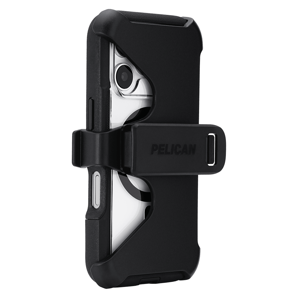 Pelican - Voyager MagSafe Case with Holster for Apple iPhone 17 Pro Max - Black and Clear