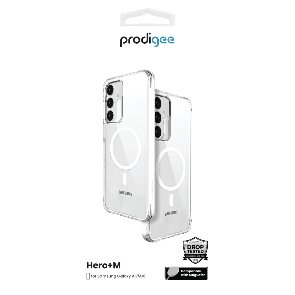Prodigee - Hero Case with Magnet for Samsung Galaxy A17 5G / Galaxy A165G - Clear