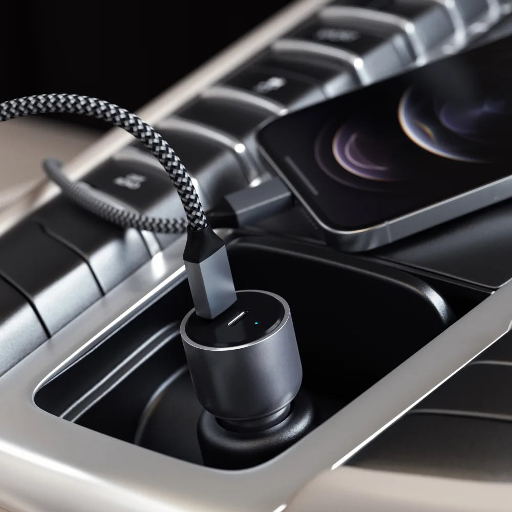 Satechi - Dual USB C PD Car Charger 40W - Space Gray