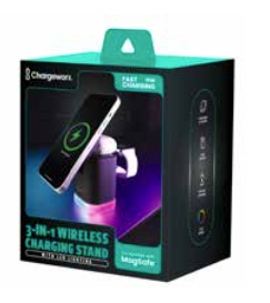 Chargeworx 3-In-1 Multi-Charging Stand with RGB Lighting