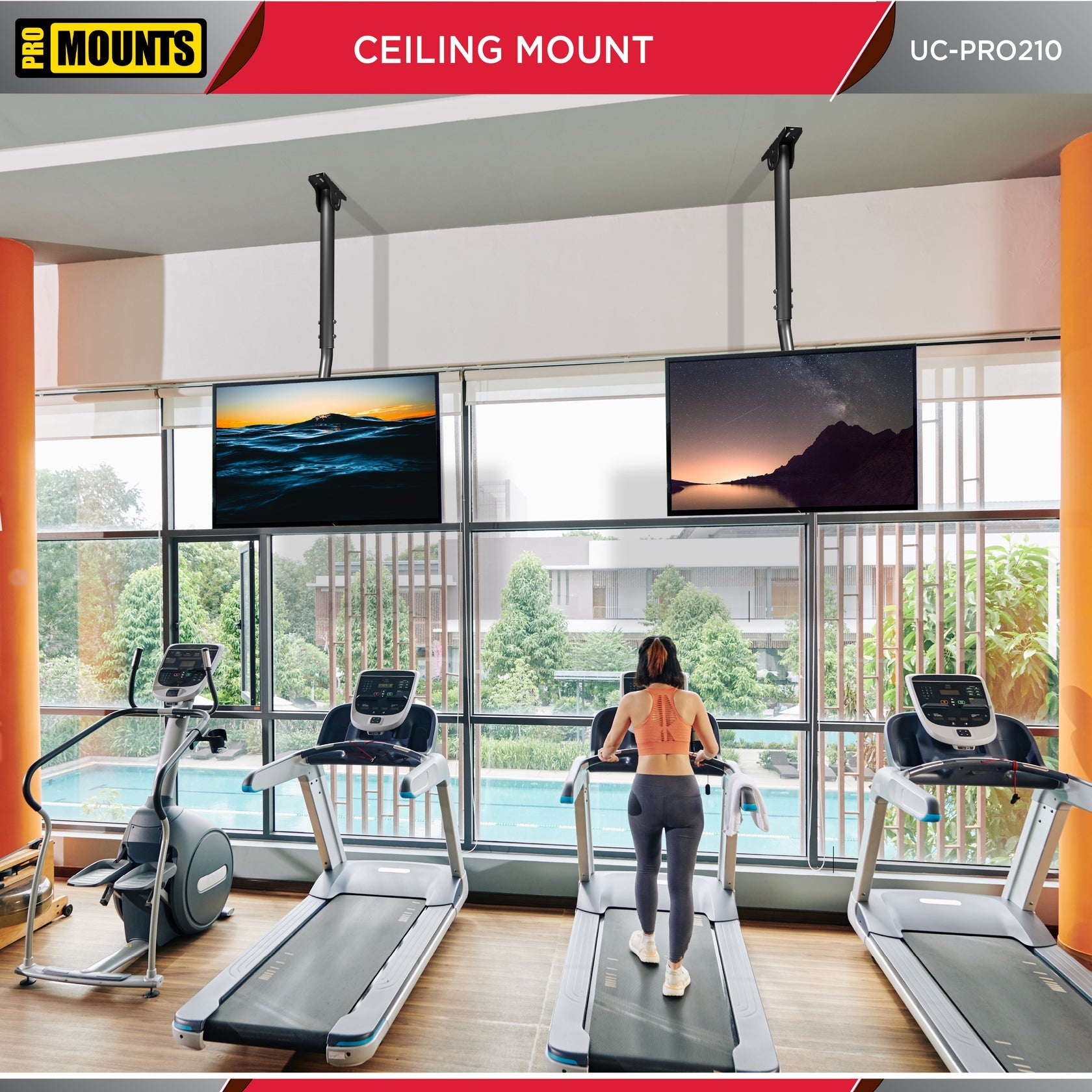 Promounts UC-PRO210 Small Articulating / Full Motion TV Ceiling Mount