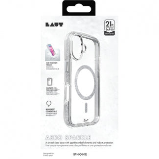 Laut Aero Sparkle for iPhone 16 plus - Crystal Silver