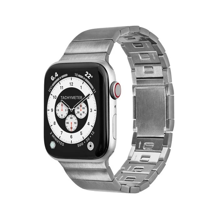 LAUT Links 2.0 Stainless Steel Apple Watch 42mm / 44mm / 45mm / 49mm Silver