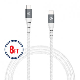 Tekya 8ft Heavy Duty Braided USB-C TO C Cable w/Emark Chipset (100-240 watt)