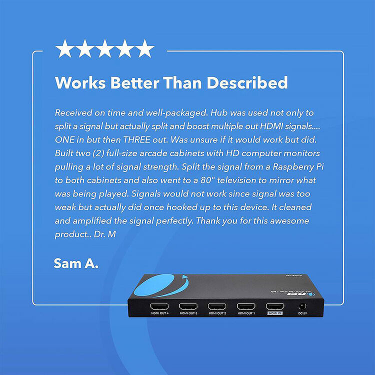 OREI UHDS-104 1x4 4K HDMI Splitter