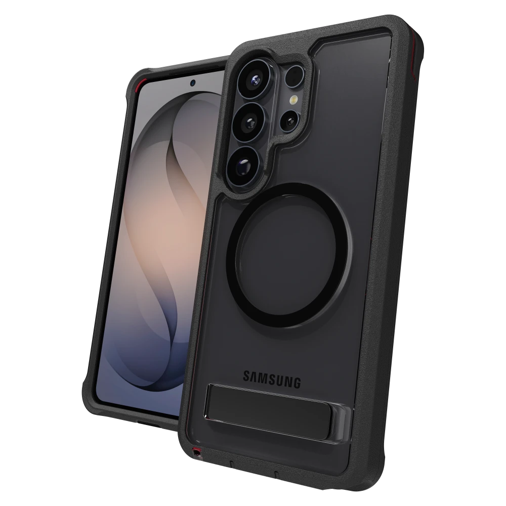 ZAGG - Rainier Snap Case with Kickstand for Samsung Galaxy S26 Ultra - Smoke Black