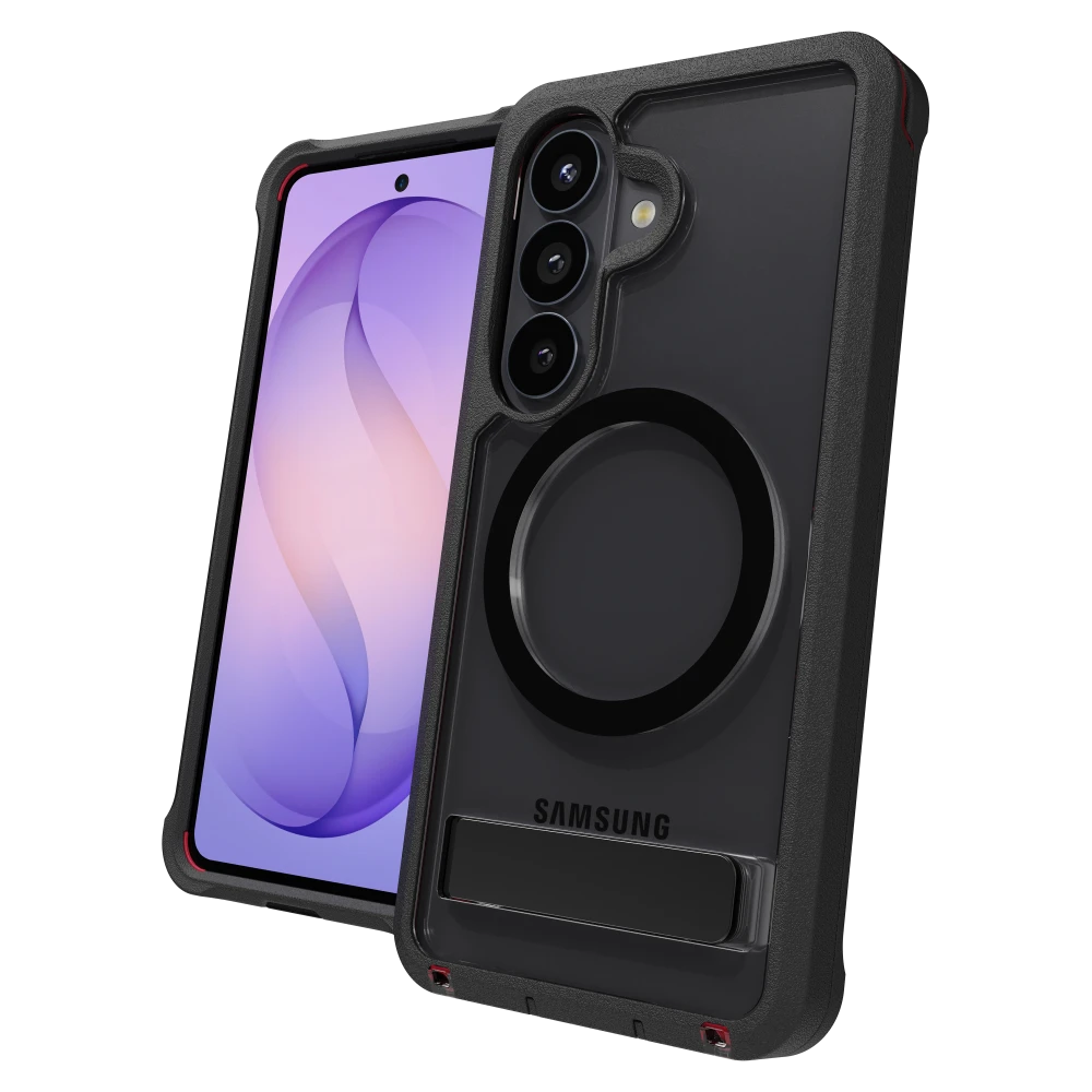 ZAGG - Rainier Snap Case with Kickstand for Samsung Galaxy S26 - Smoke Black