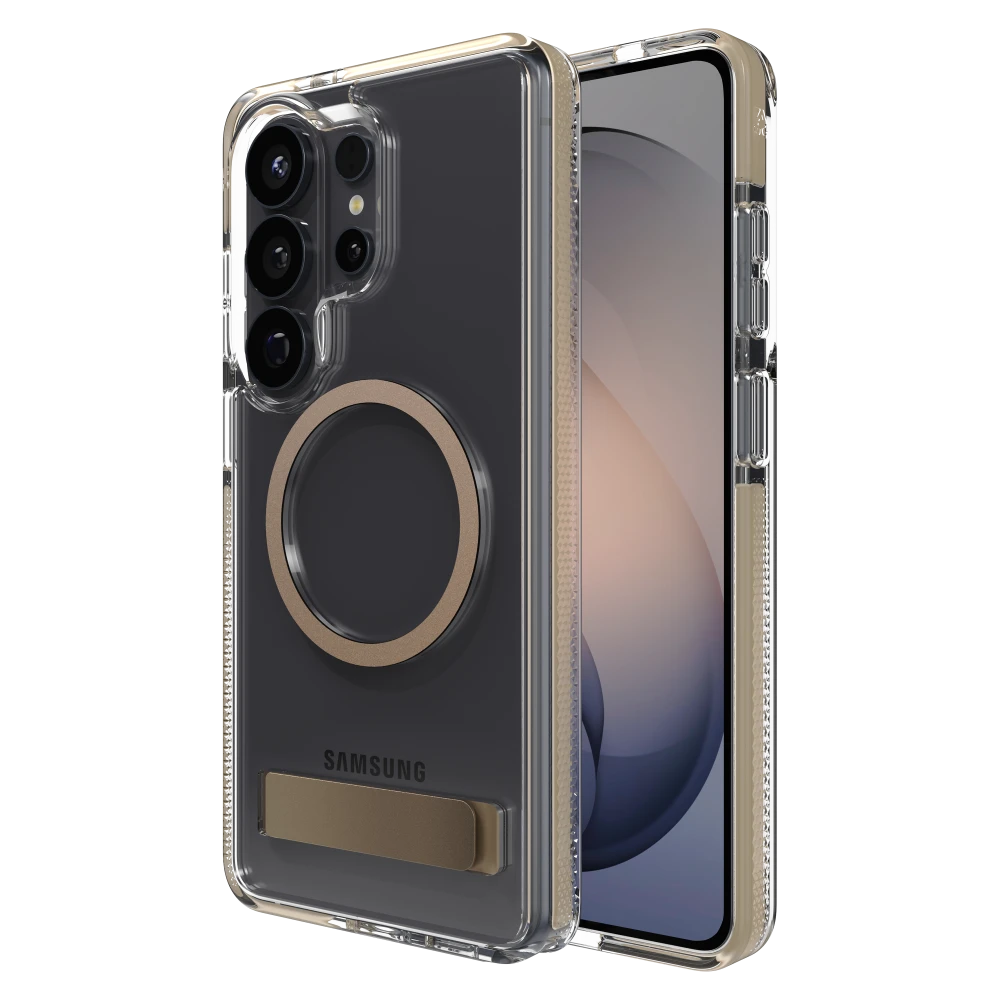 ZAGG - Santa Cruz Snap Case with Kickstand for Samsung Galaxy S26 Ultra - Titanium Gray