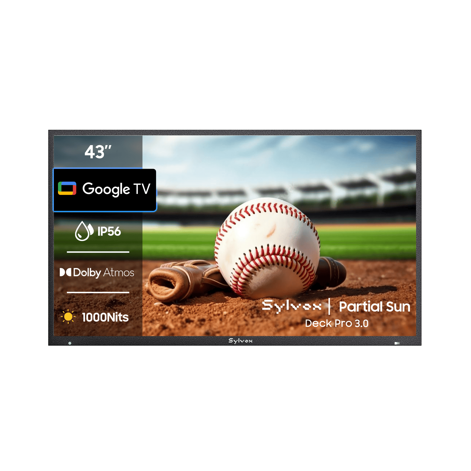 Sylvox 43" Deck Pro 3.0 Outdoor 4K Weatherproof Smart Google TV (2026)