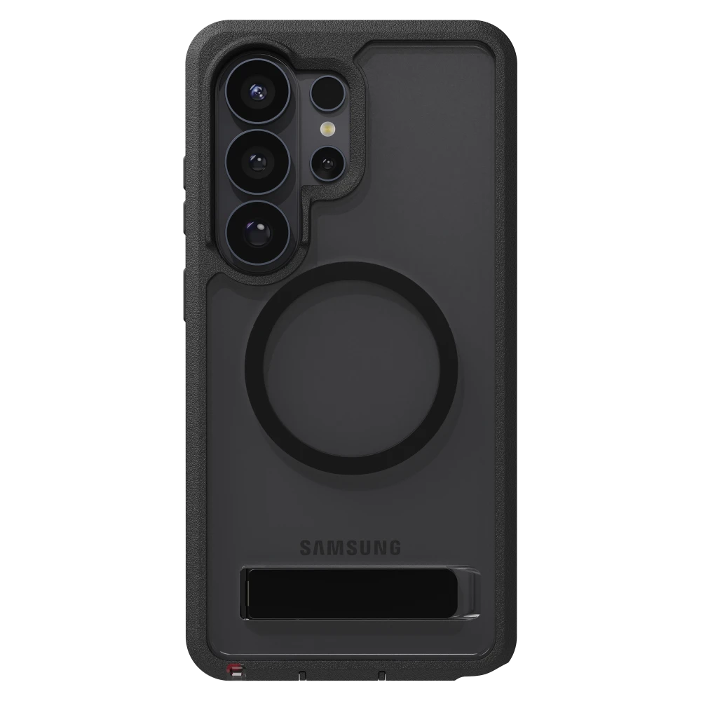 ZAGG - Rainier Snap Case with Kickstand for Samsung Galaxy S26 Ultra - Smoke Black