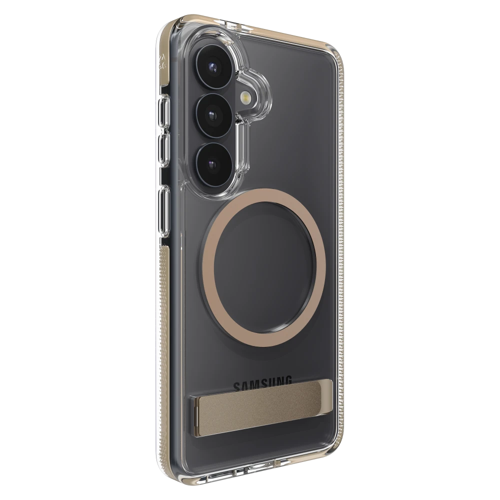 ZAGG - Santa Cruz Snap Case with Kickstand for Samsung Galaxy S26 - Titanium Gray