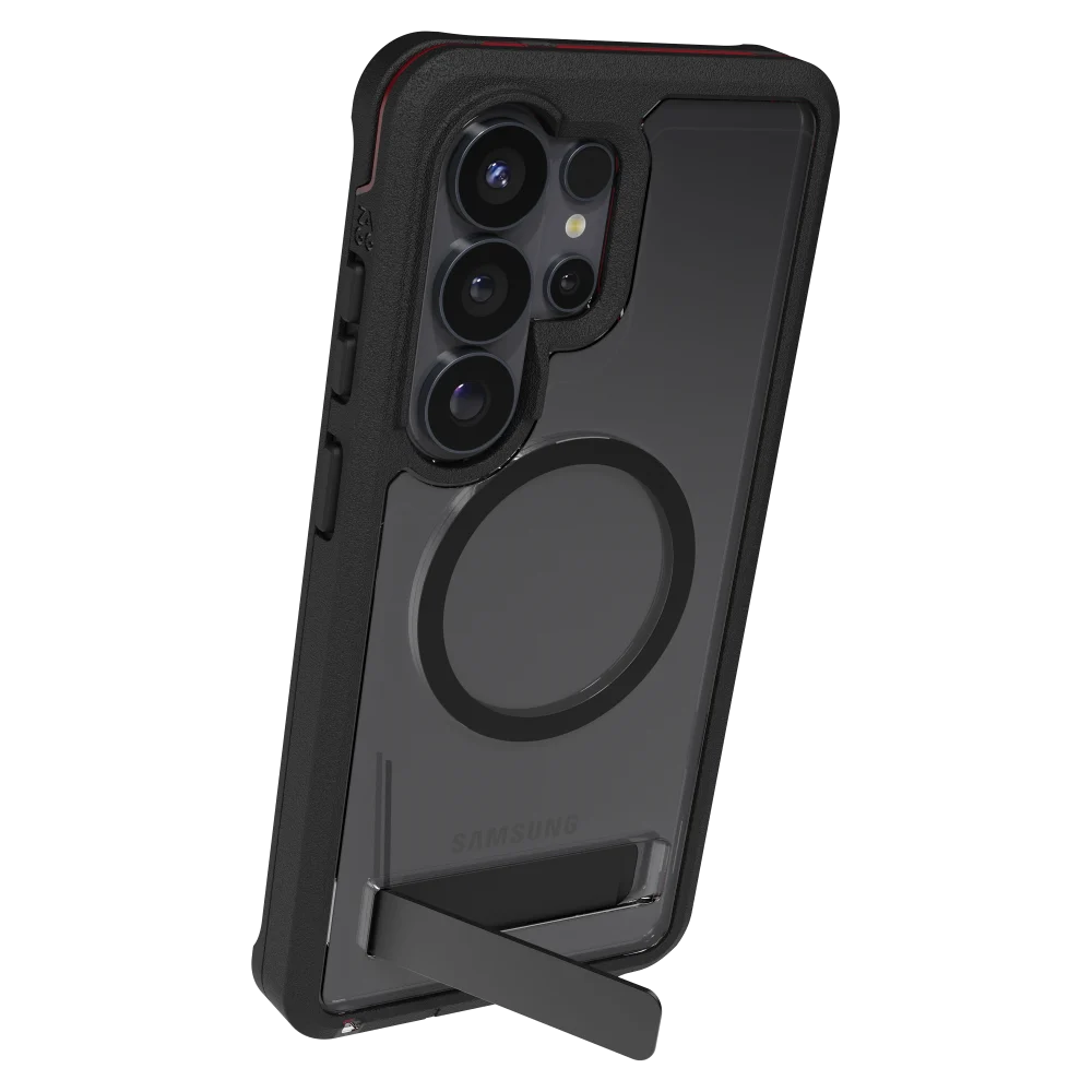 ZAGG - Rainier Snap Case with Kickstand for Samsung Galaxy S26 Ultra - Smoke Black