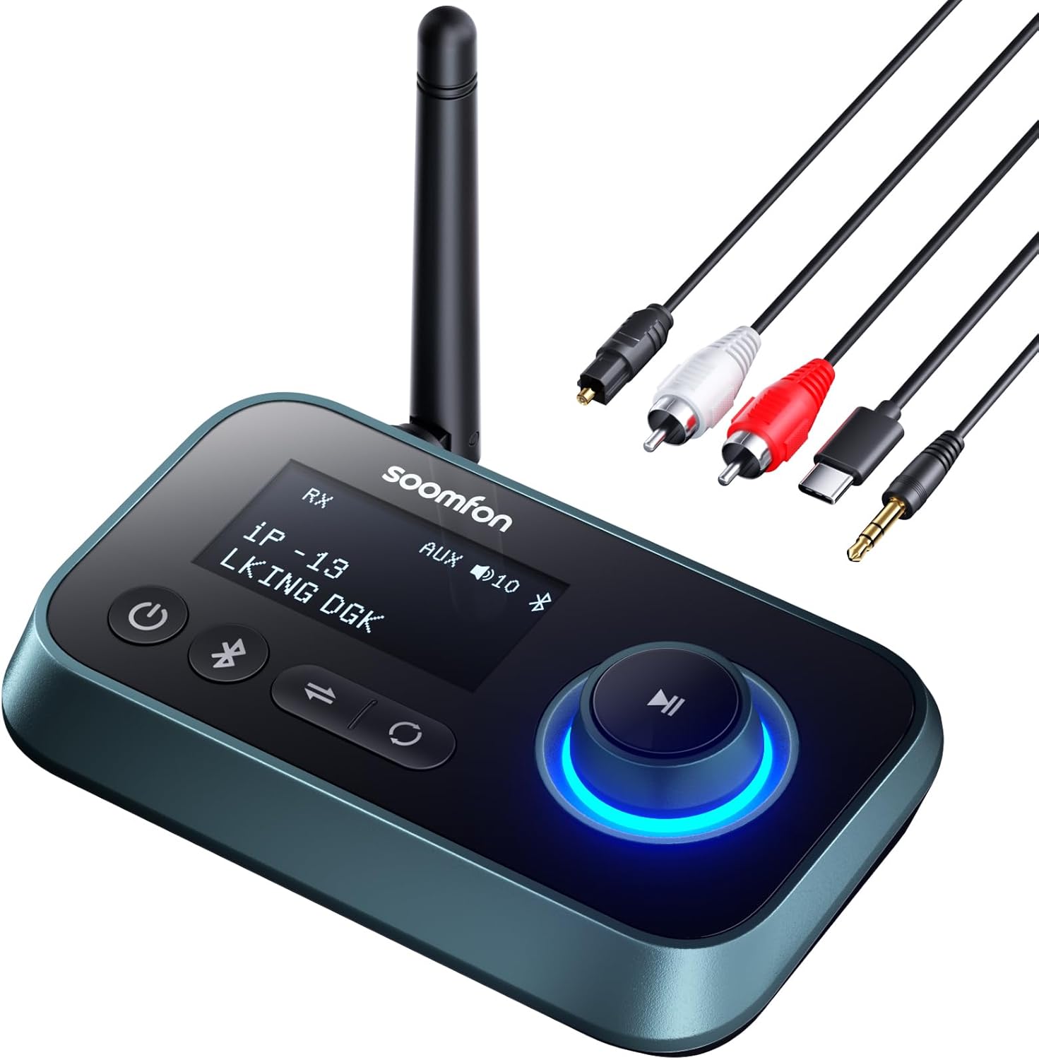 SOOMFON Bluetooth Transmitter for TV 3-in-1 Bluetooth 5.0 Transmitter Receiver for TV