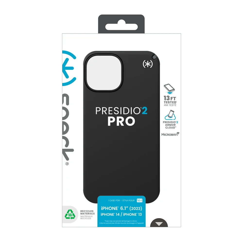 Speck Presidio2 Pro Case for Apple iPhone 16e/15/14/13 (Black)