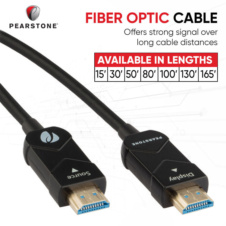 Pearstone 100 FT 8K Hybrid Optical HDMI Cable