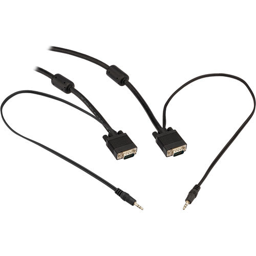 Pearstone Standard VGA Male to VGA Male Cable with 3.5mm Stereo Audio (6 FT)
