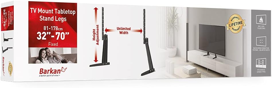 Barkan S40 13"-77" Universal Fixed TV Tabletop Legs