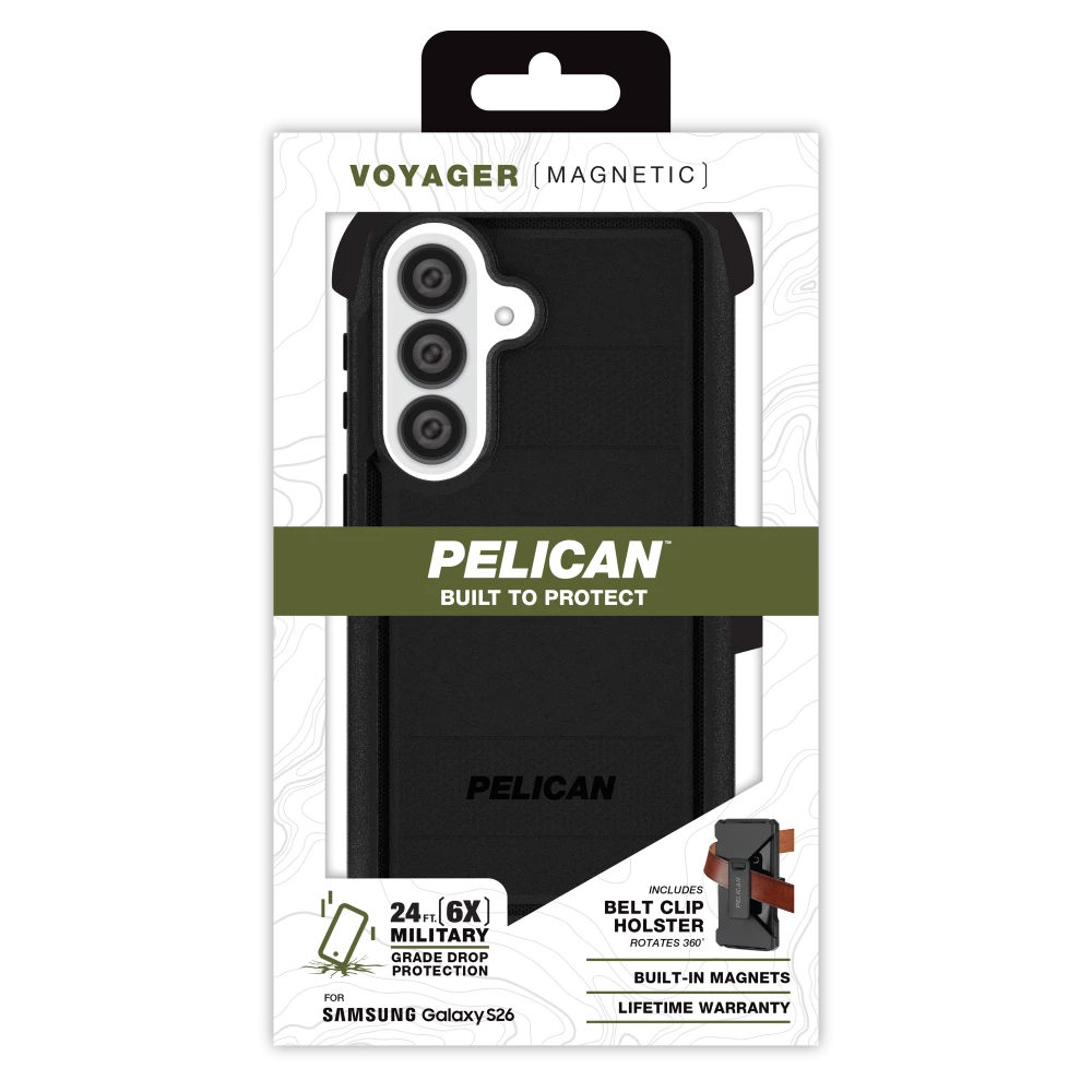 Pelican - Voyager Case with Magnet and Holster for Samsung Galaxy S26