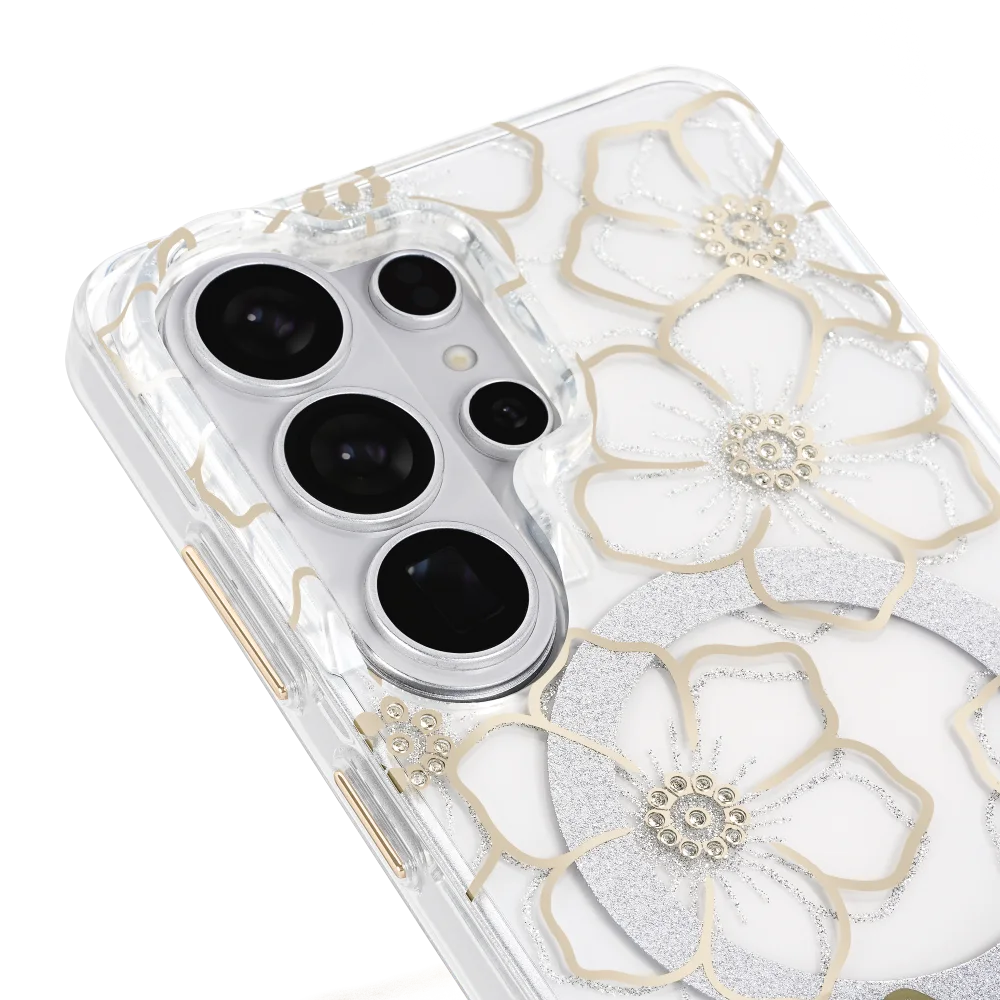 Case-Mate - Floral Gems Case with Magnet for Samsung Galaxy S26 Ultra - Gold