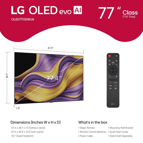 LG OLED evo AI G5 77" 4K HDR Smart TV