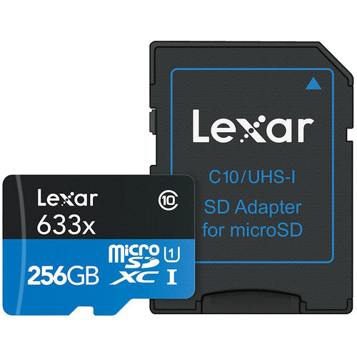 Lexar High-Performance 633x UHS-I microSDXC Memory Card with SD Adapter