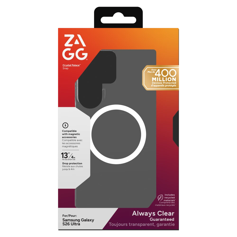 ZAGG - Crystal Palace Snap Case for Samsung Galaxy S26 Ultra - Clear