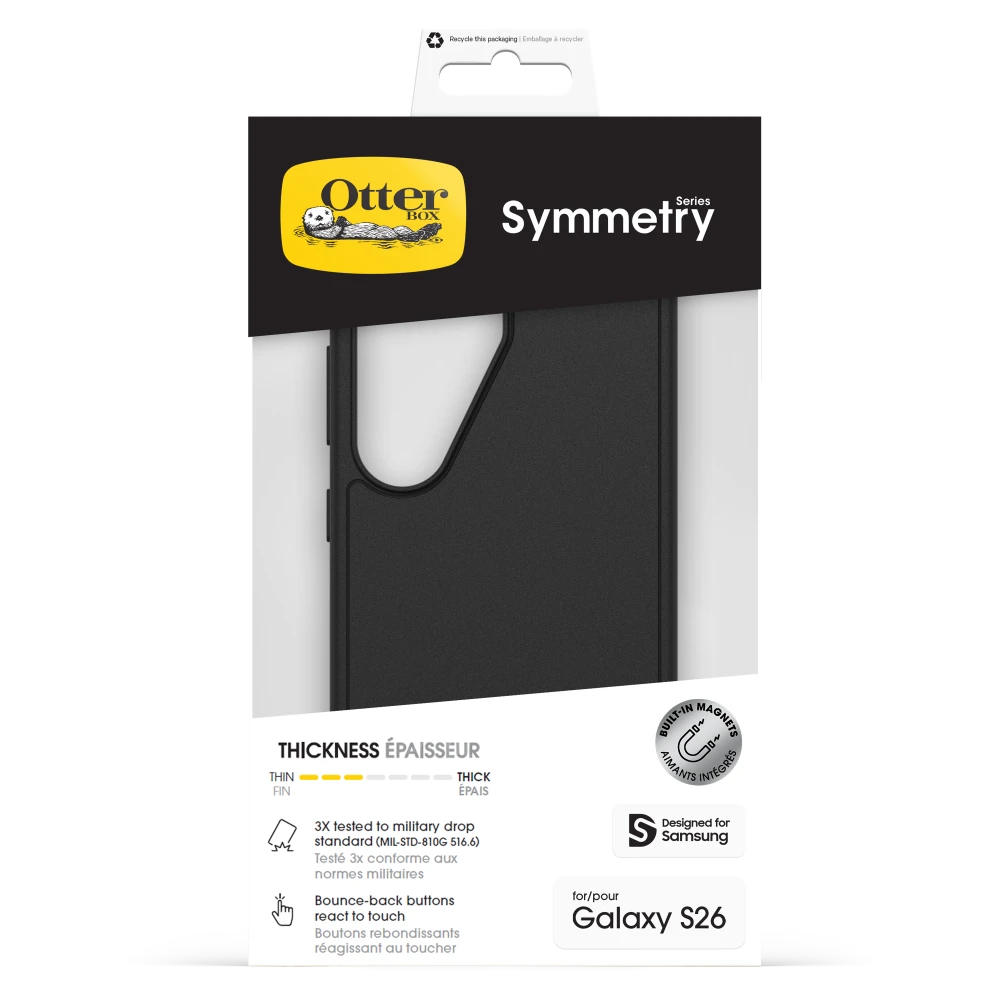 OtterBox - Symmetry Magnetic Case for Samsung Galaxy S26 - Black