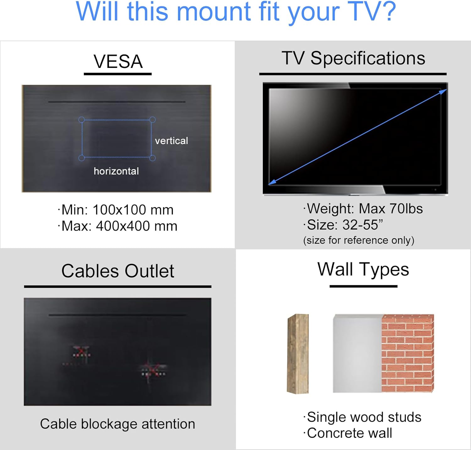 FD-L400 32-Inch To 55-Inch Full-Motion Cantilever Medium TV Wall Mount