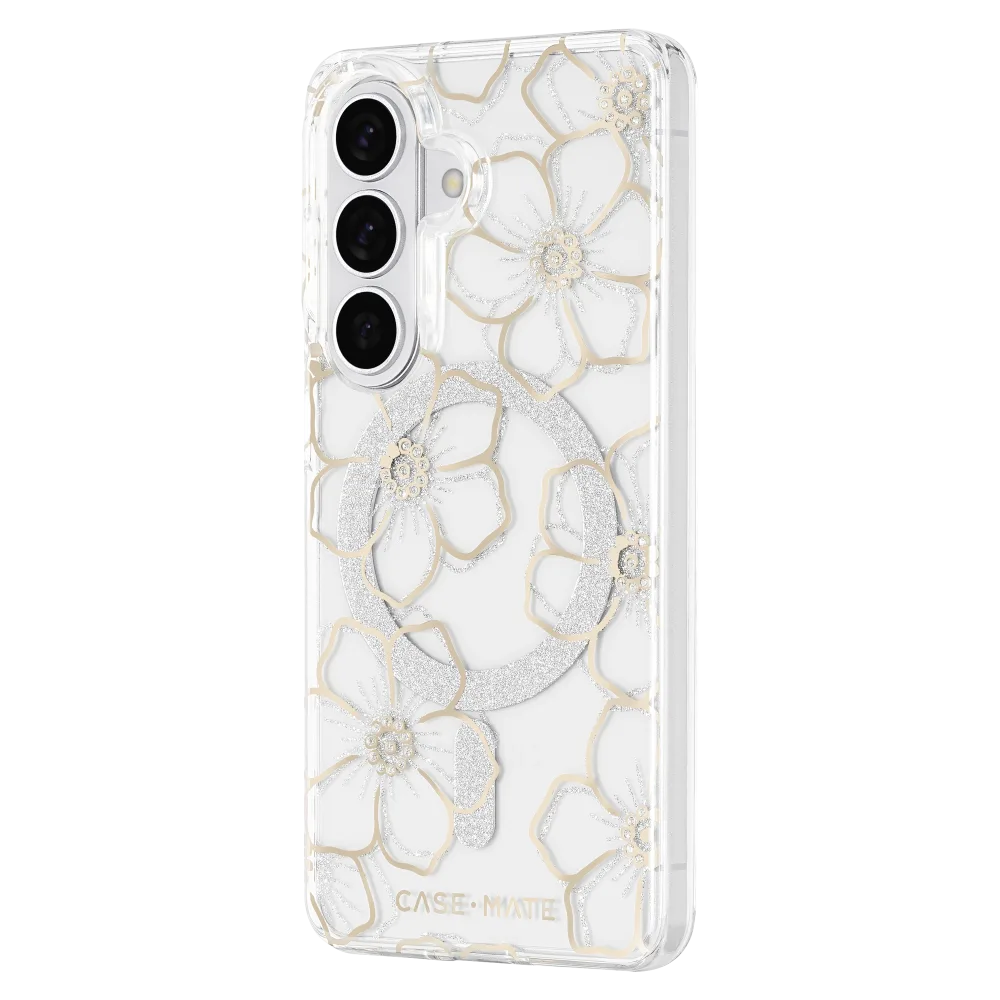 Case-Mate - Floral Gems Case with Magnet for Samsung Galaxy S26 - Gold