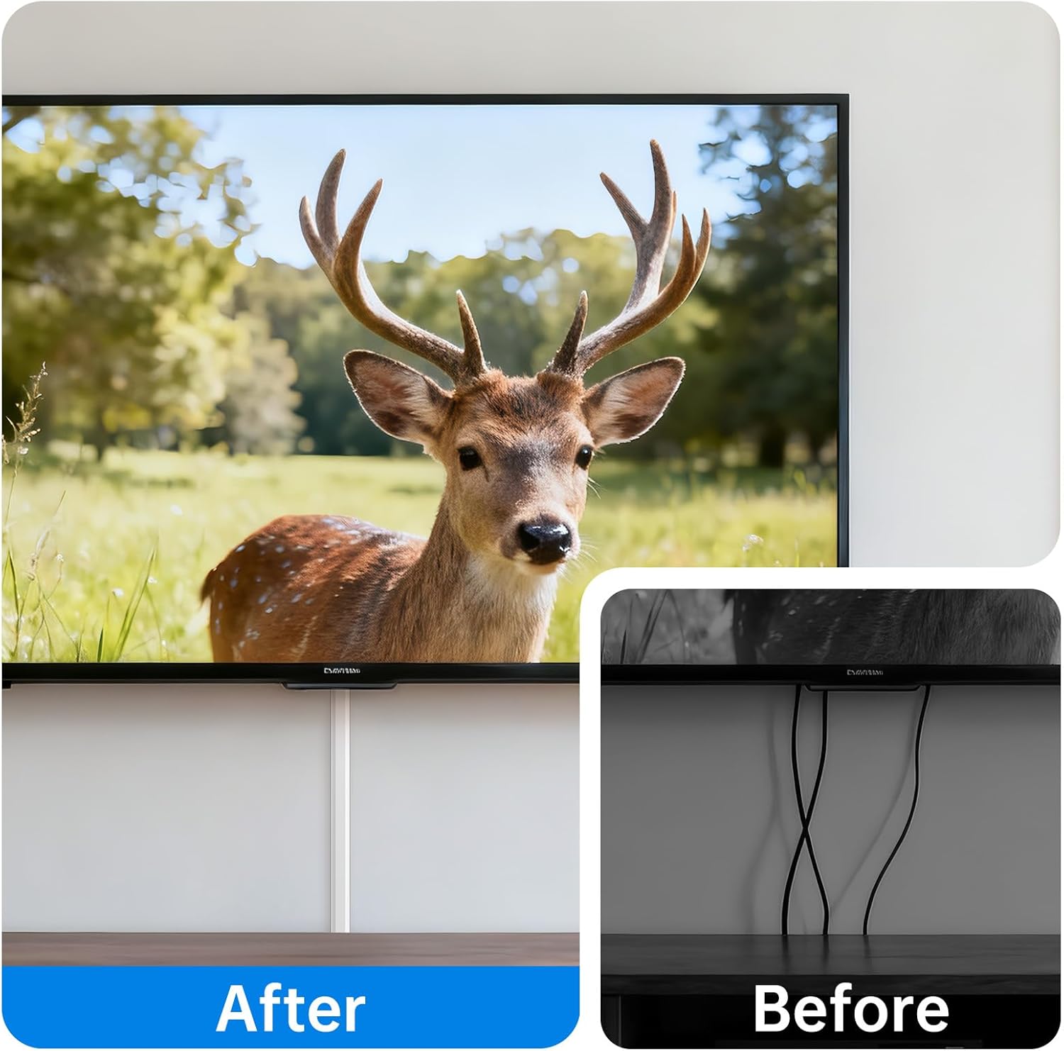 Delamu Cable Concealer PVC Cord Cover (1.18")