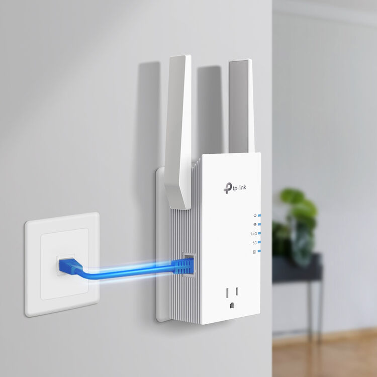 TP-Link RE765X AX3000 Dual-Band Wi-Fi 6 Range Extender & Smart Plug