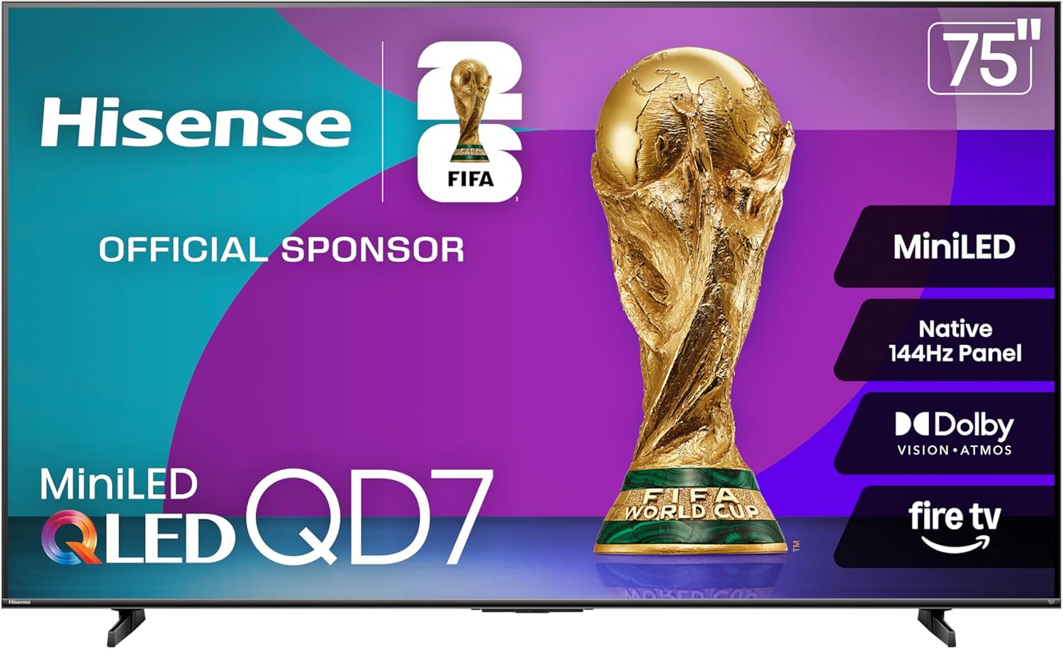 Hisense 75” QD7 Series Mini-LED 4K UHD Smart Fire TV