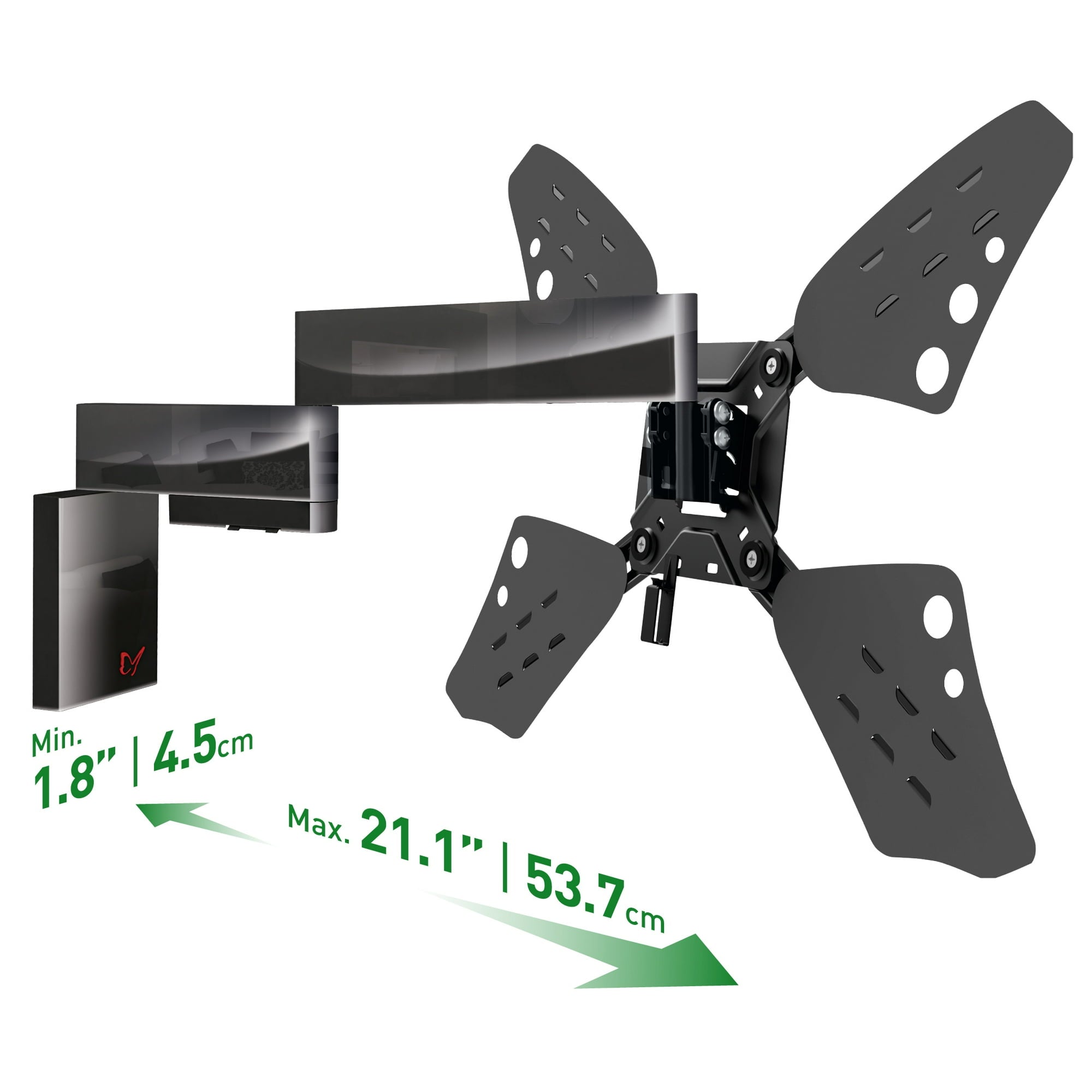 Barkan 3400F 32"-70" Full Motion Articulating Slim TV Wall Mount with Long Arm