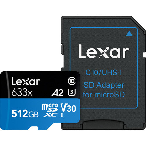 Lexar High-Performance 633x UHS-I microSDXC Memory Card with SD Adapter