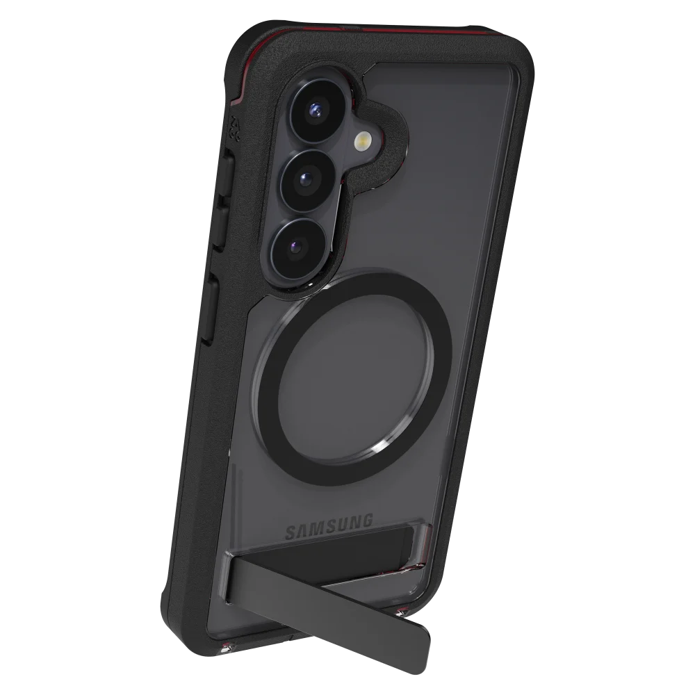 ZAGG - Rainier Snap Case with Kickstand for Samsung Galaxy S26 - Smoke Black