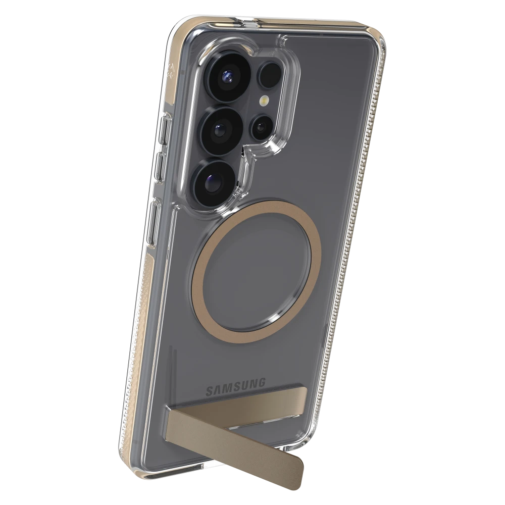 ZAGG - Santa Cruz Snap Case with Kickstand for Samsung Galaxy S26 Ultra - Titanium Gray